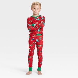 Wondershop 2T Dino holiday pajamas